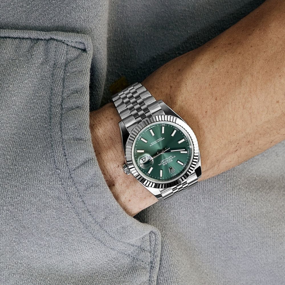 Rlx Datejust Green Dial Jubilee Bracelet 41mm